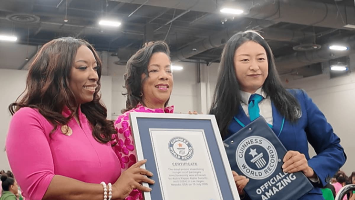 Sorority Sets World Record Packing 2,282 Meals Together