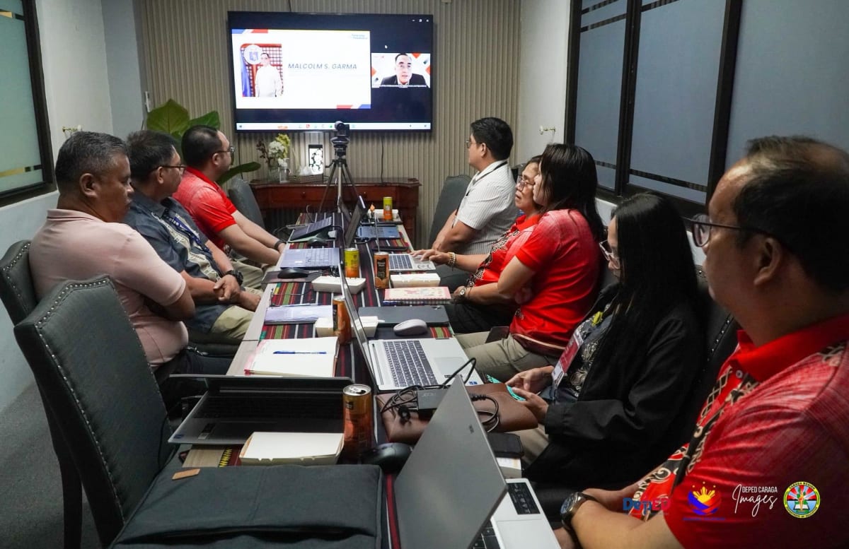 Governor Santiago Cane Jr. speaks at press conference about Palarong Pambansa 2026 preparations in Agusan del Sur