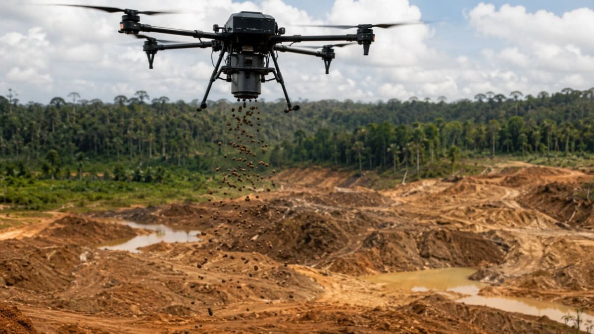 Drones Drop 20,000 Seed Balls to Restore Amazon Rainforest