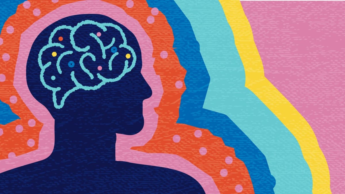 Research scientist examining psilocybin mushrooms in modern laboratory setting for mental health treatment study