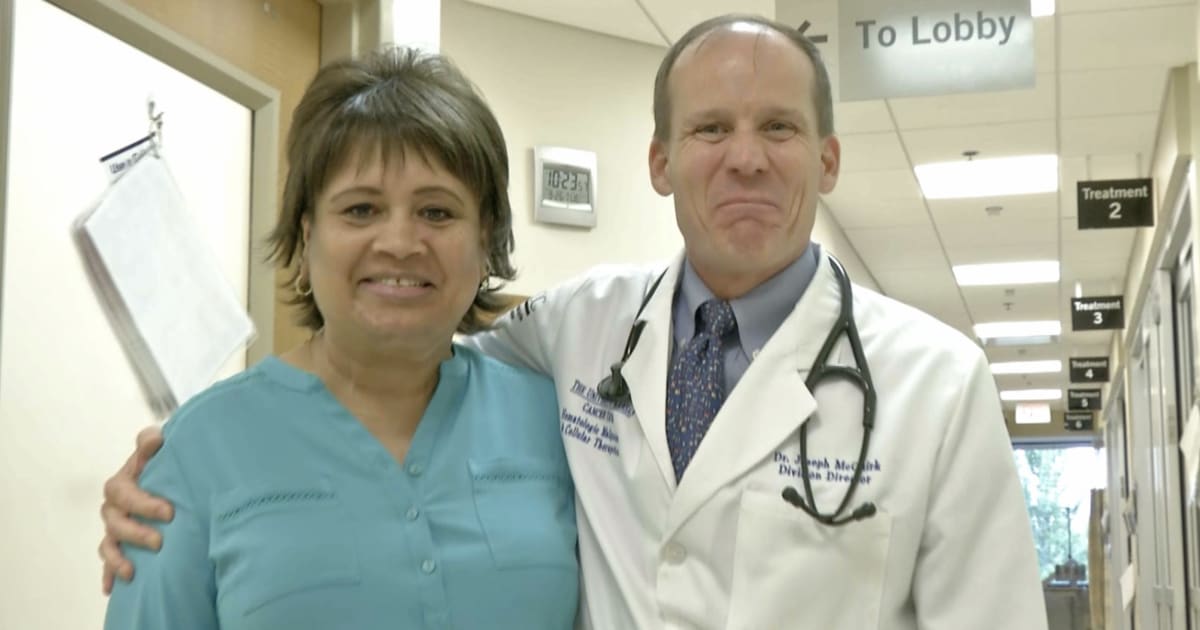 Doctor consulting with patient about innovative cancer treatment at Kansas University Cancer Center