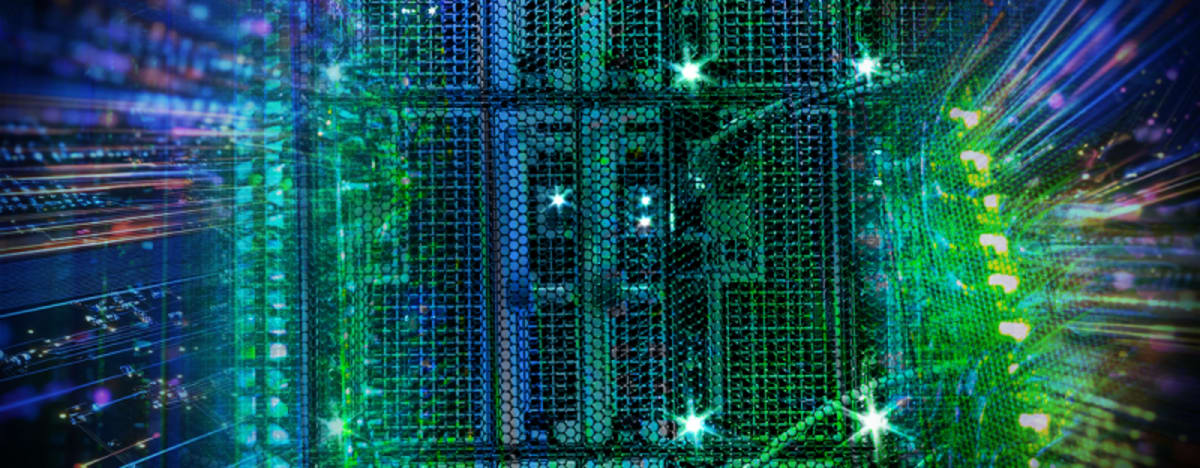 Scientist working with digital data visualization and artificial intelligence tools analyzing complex scientific information