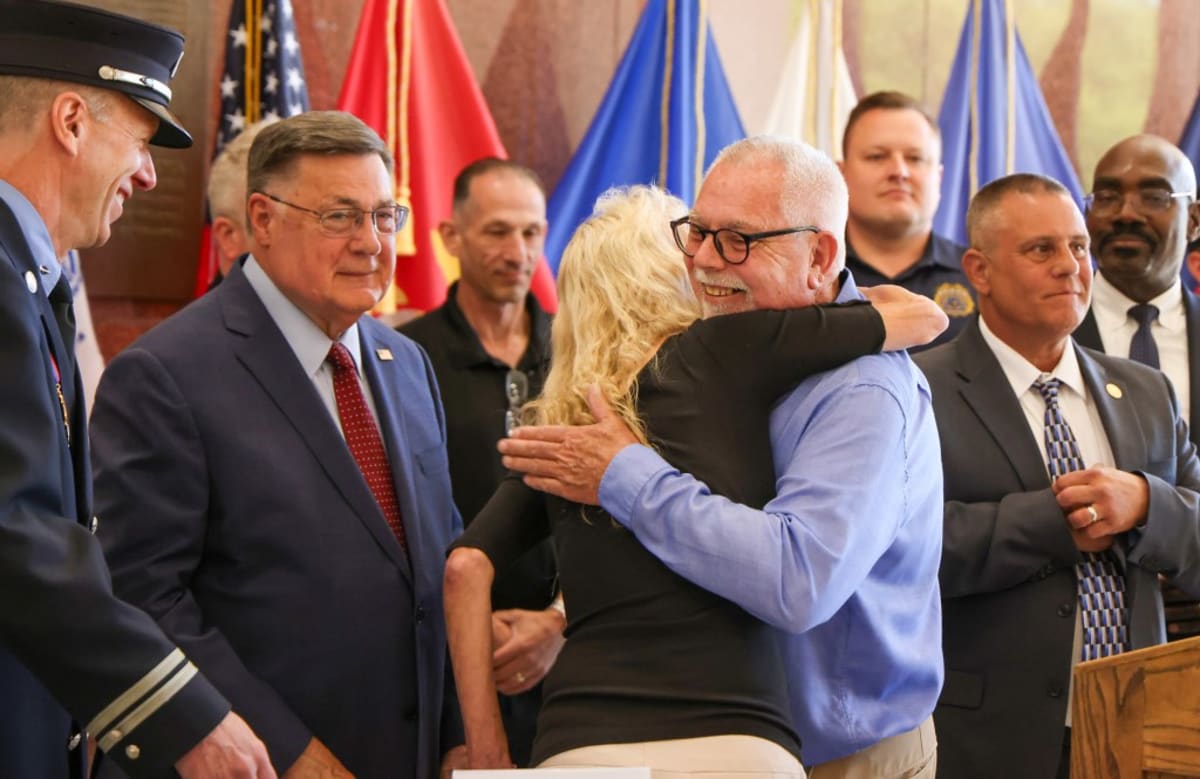 Retired Firefighter Reunites With Team Who Saved His Life - Image 4