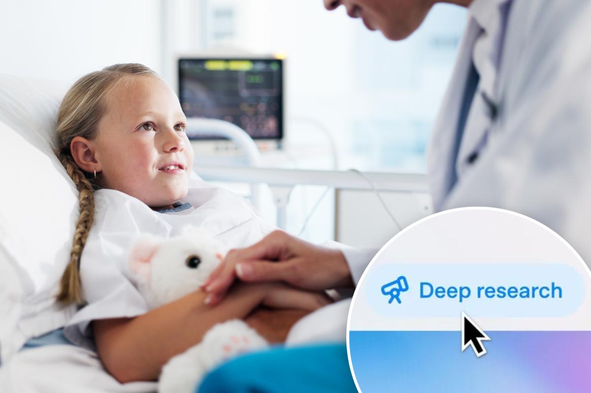 Medical professional reviewing genetic data on computer screen with AI assistance technology