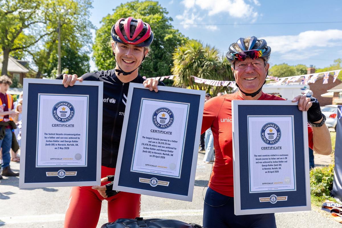Father and Son Bike 18,000 Miles, Break 3 World Records
