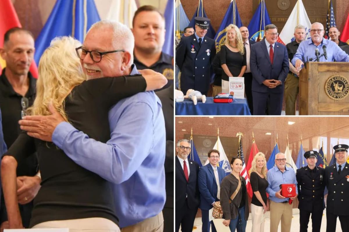 Retired Firefighter Reunites With Team Who Saved His Life - Image 2