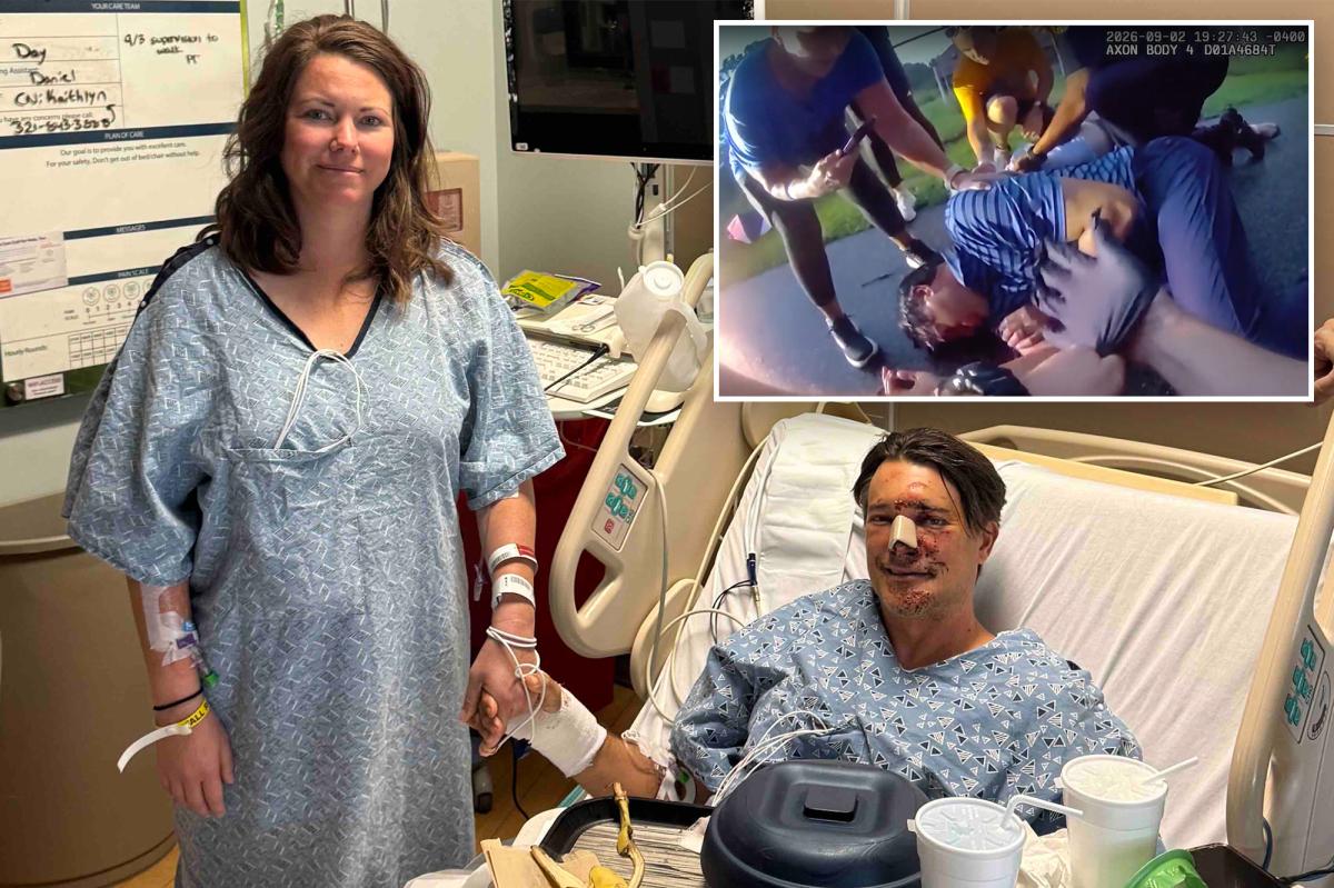 Aaron and Clare Walenga smiling together after surviving lightning strike in Florida
