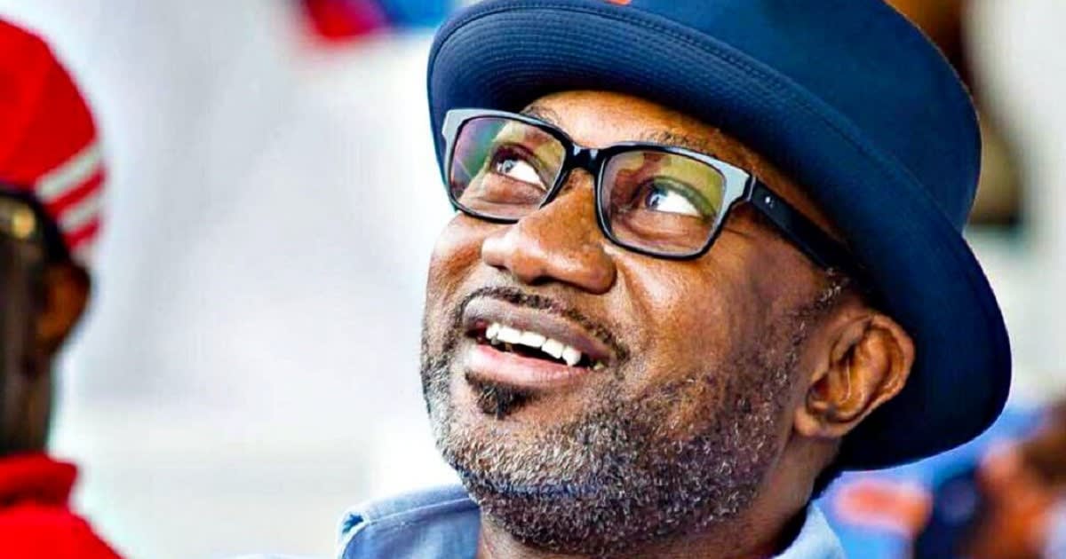 Nigerian billionaire Femi Otedola speaking at charity event about his fourteen million dollar donation
