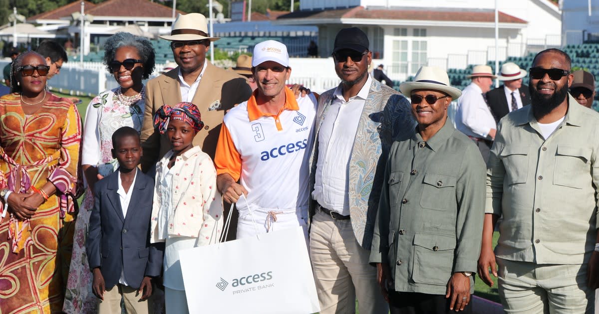 Students and officials from Access Bank Fifth Chukker School in Kaduna, Nigeria at education event