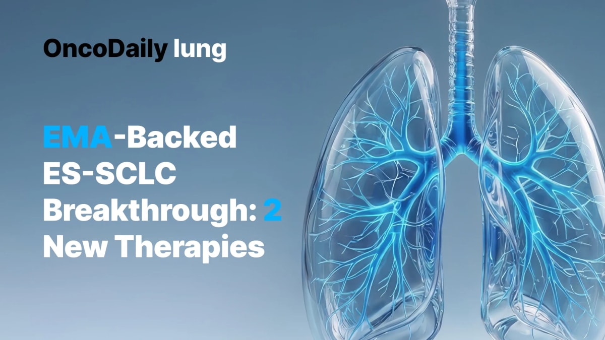 Medical researcher examining lung cancer treatment data in modern laboratory setting
