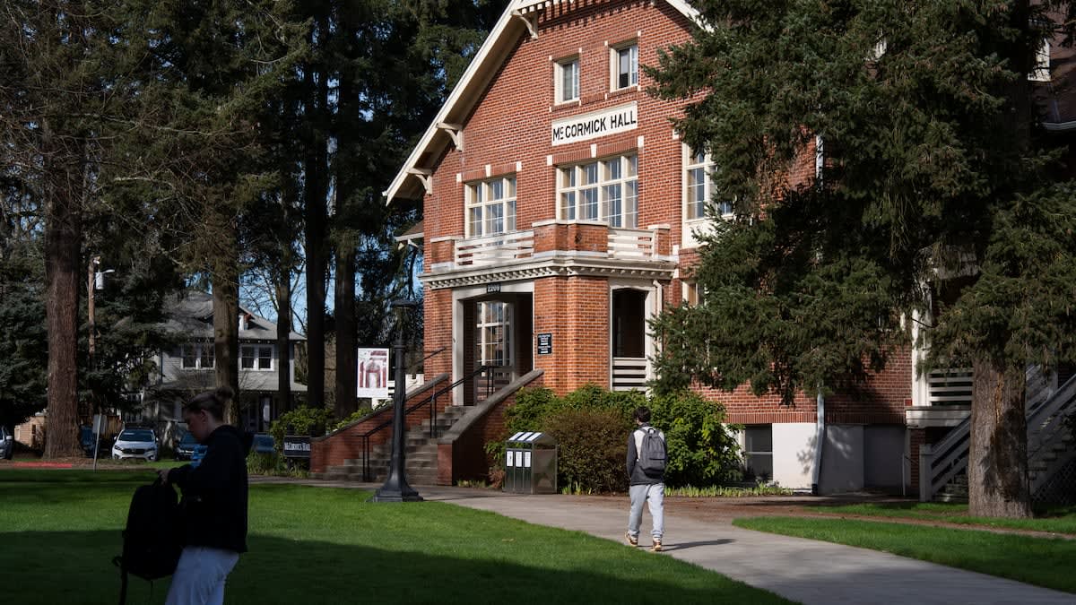 ** Peaceful sensory room at Pacific University with soft lighting and calming features for students