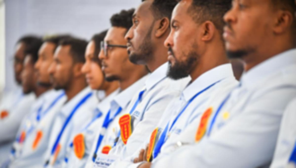 Ethiopian students attending training workshop at General Wingate Polytechnic College in Addis Ababa