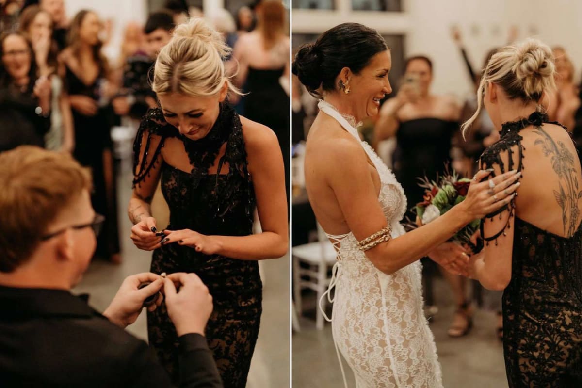 Bride Pauses Wedding to Surprise Daughter with Proposal
