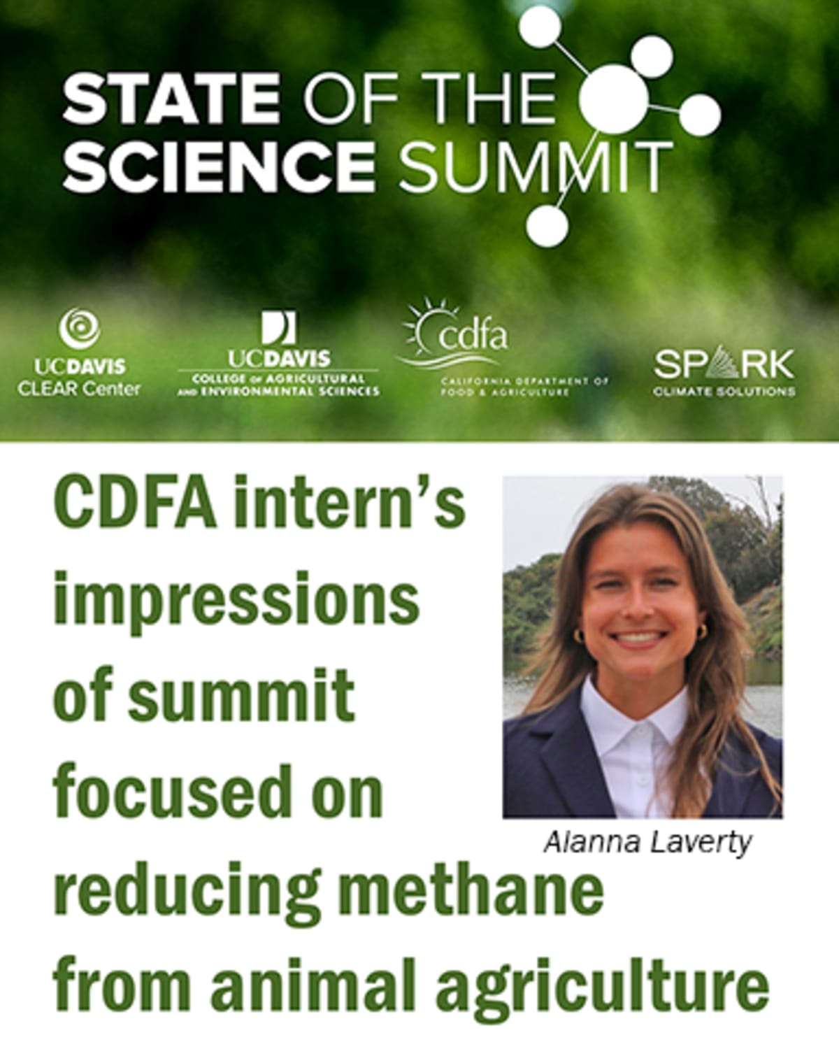 California Intern Sees Farms as Climate Solution at Summit