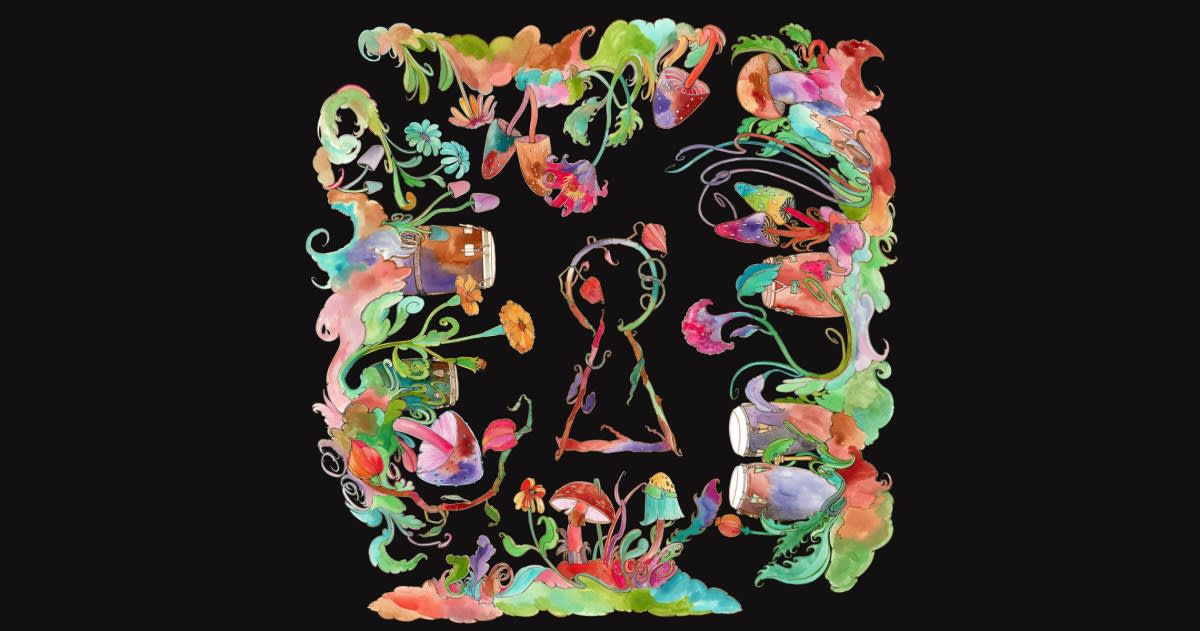Colorful album cover for Conclave showing vibrant summer block party aesthetic