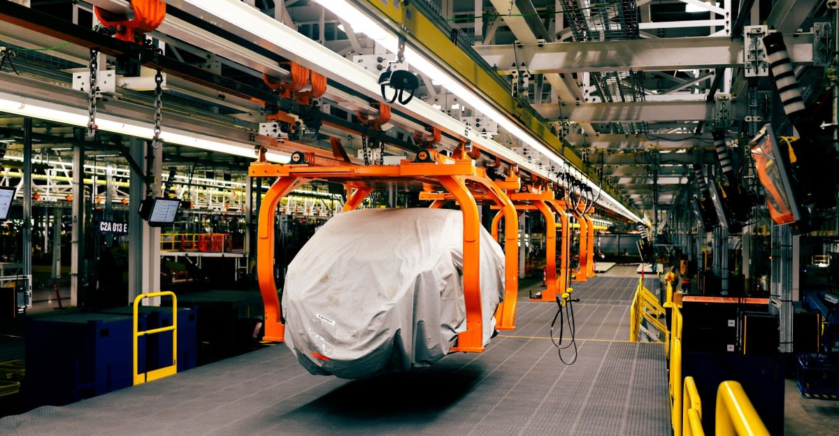 Ford Fathom electric pickup truck prototype at newly renovated Louisville Assembly Plant factory floor