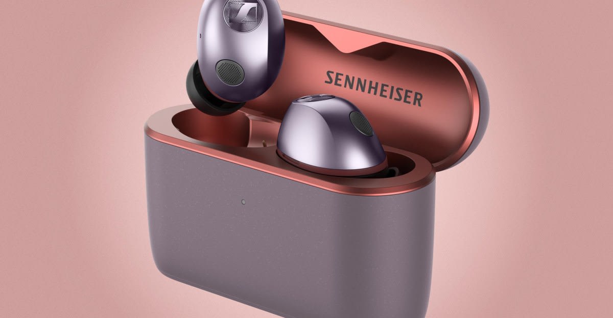 Sennheiser Momentum 5 wireless earbuds in five metallic color options with charging case