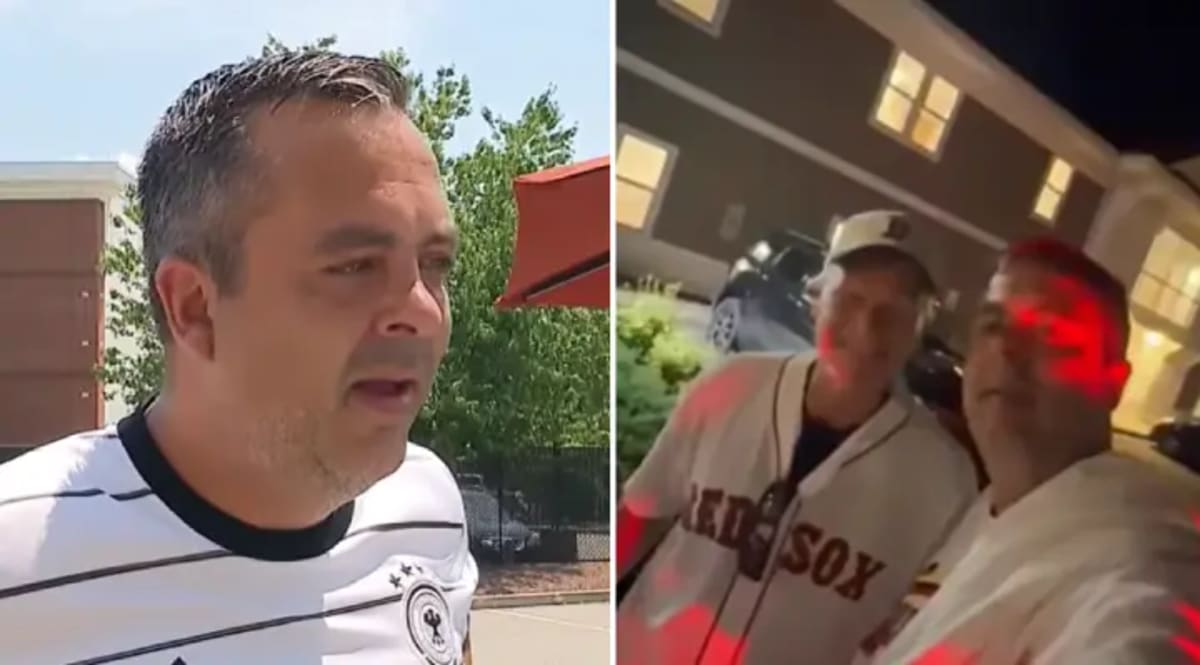 German soccer fan Sebastian smiling after emotional experience meeting kind Americans at World Cup