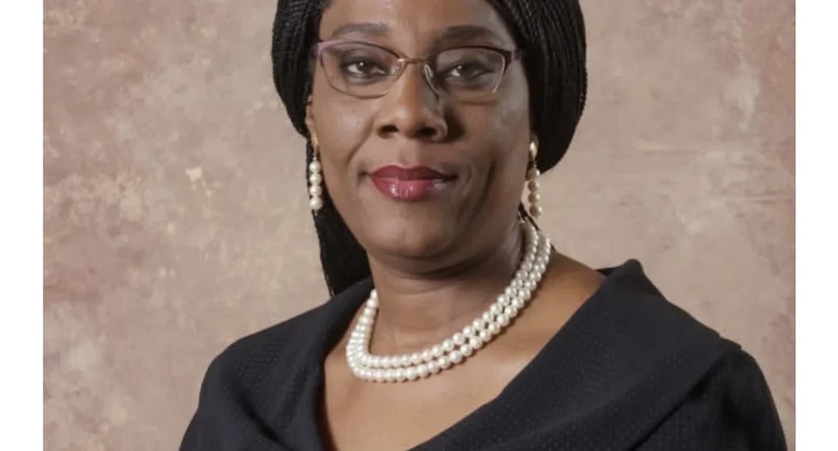 Four professional Nigerian women in judicial robes and legal attire representing historic leadership