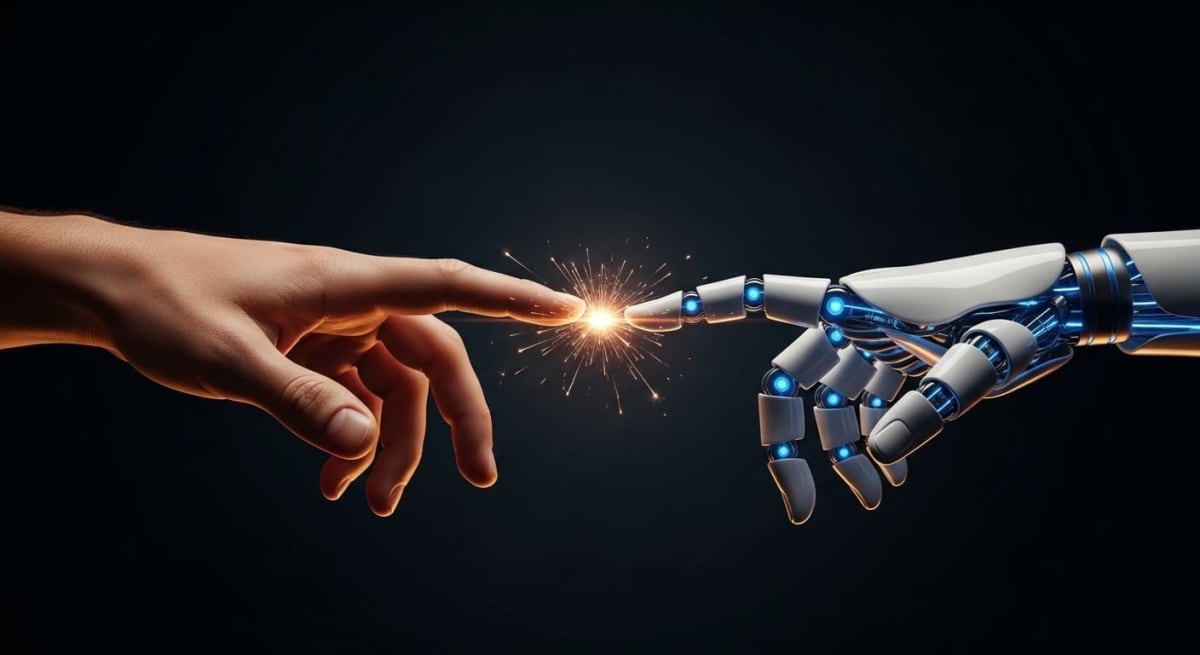 Visualization of artificial intelligence system analyzing scientific data and writing research papers autonomously