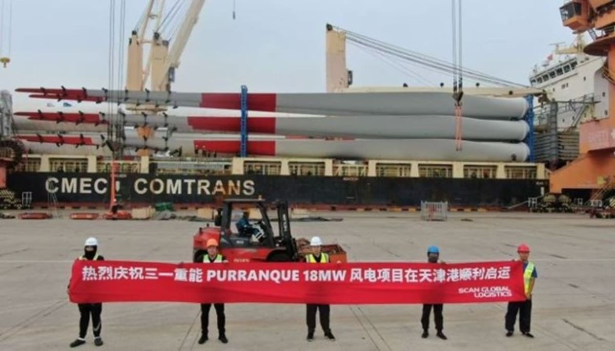 China's Sany Ships Wind Turbines to Power Chilean Towns