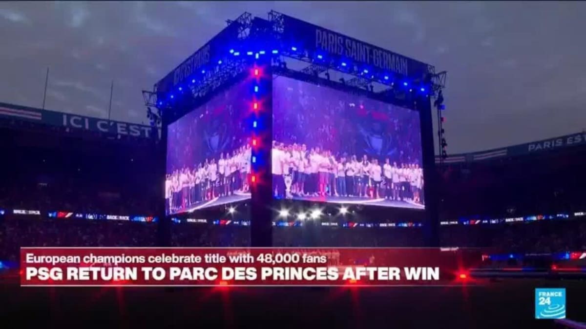PSG Fans Pack Paris Stadium for Champions Title Party
