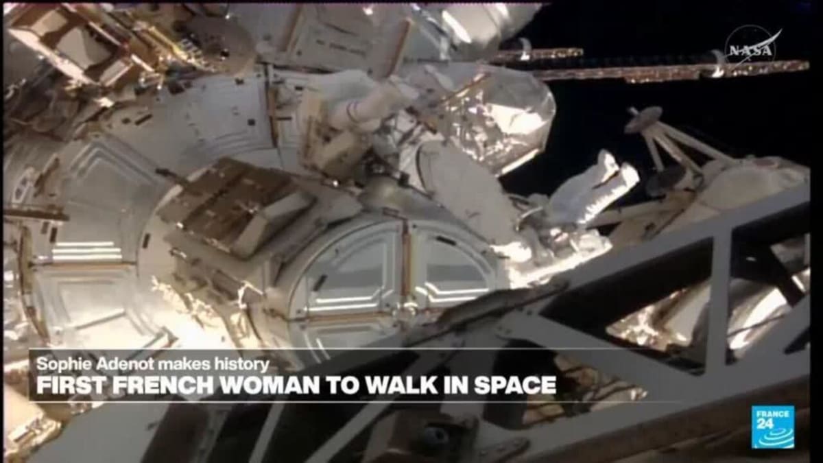 First French Woman Walks in Space at ISS