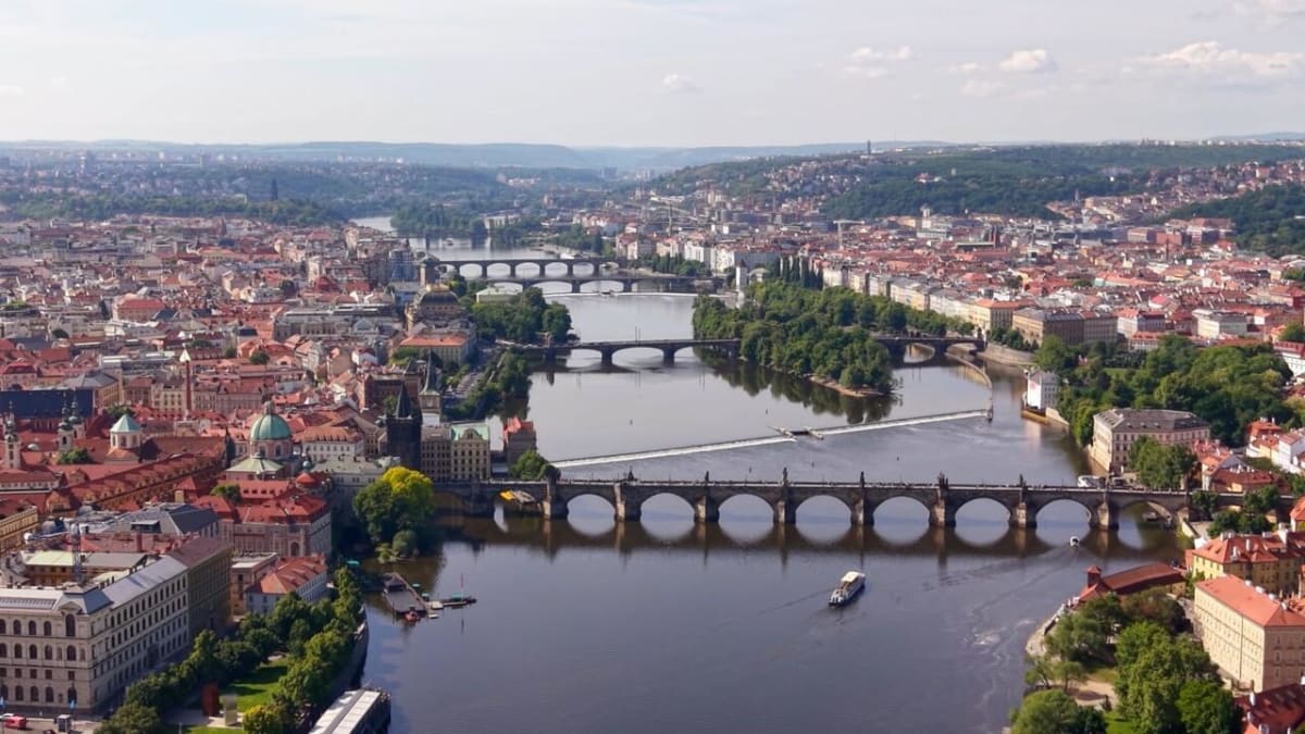 Prague's historic cityscape with cultural landmarks showcasing the Czech capital's artistic heritage
