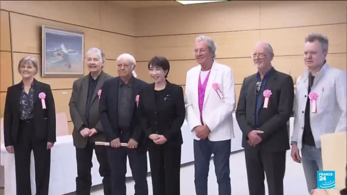 British rock band Deep Purple meeting with Japan's Prime Minister Sanae Takaichi at official residence