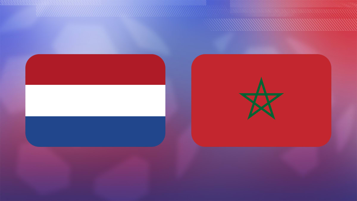 Morocco's soccer team celebrating penalty shootout victory over Netherlands at World Cup 2026