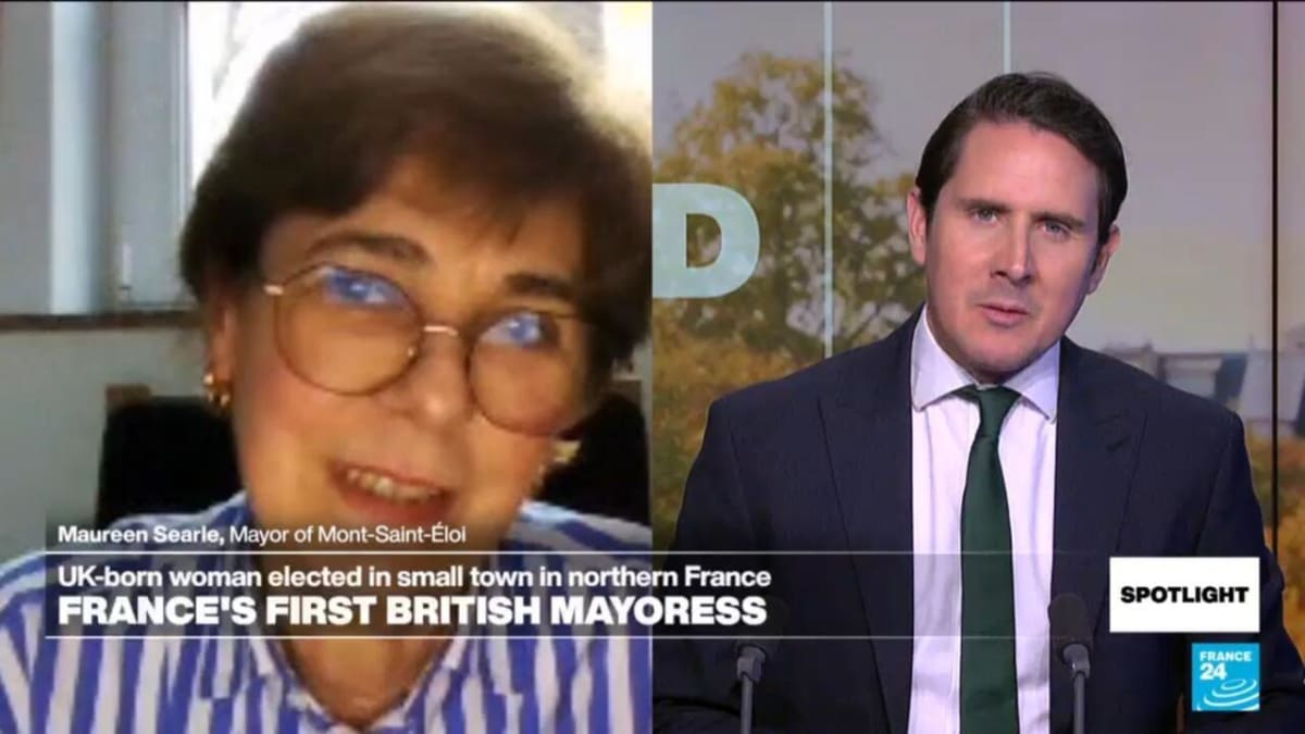 Maureen Searle stands proudly in her French town as its first foreign-born woman mayor