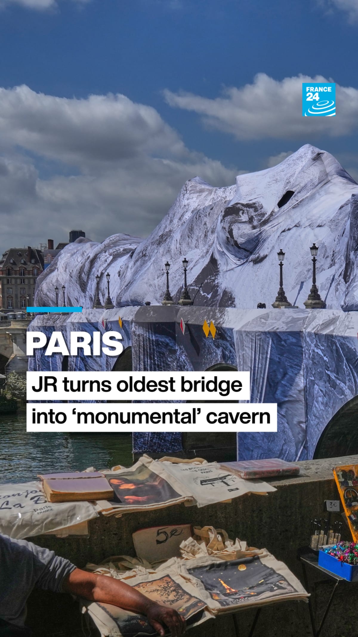 Paris Bridge Becomes Giant Cave in Bold Art Installation - Image 2