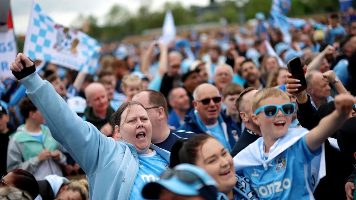 Coventry City Fans Celebrate First Premier League Return in 25 Years