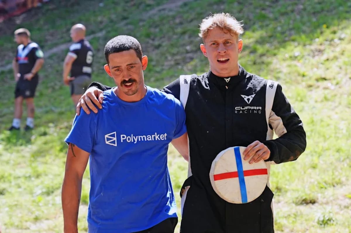 German YouTuber Wins Third Straight Cheese Rolling Title - Image 3