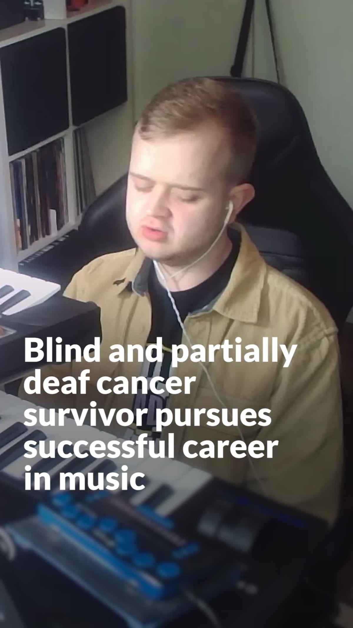 Cancer Survivor Louis Builds Music Career Despite Blindness