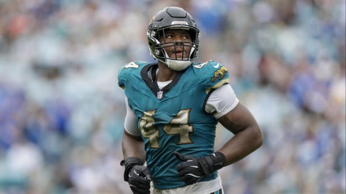Jacksonville Jaguars player Travon Walker coaching young football players at youth camp in Georgia