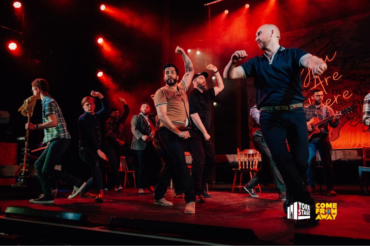 York Stage cast performing Come From Away musical about Gander's 9/11 response