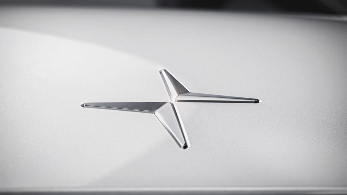 Polestar electric vehicle charging at renewable energy powered station in Europe