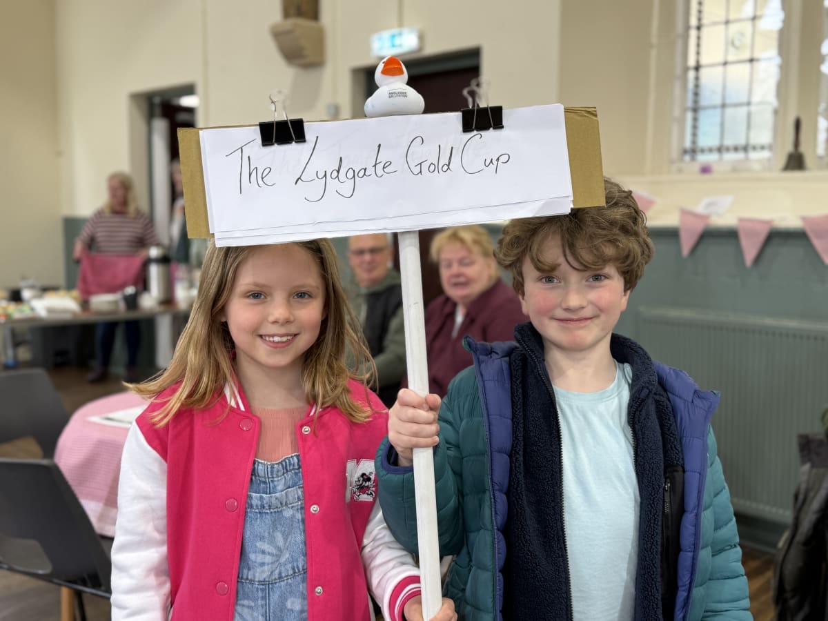Lydgate's First Dry Duck Race Raises Funds for Village Hall