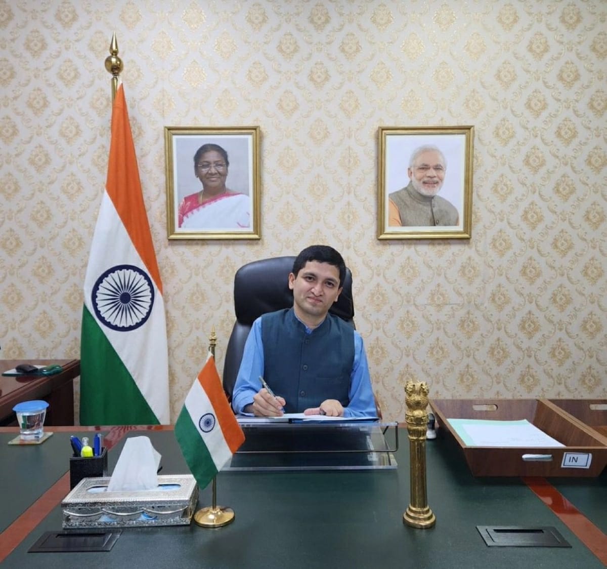 Indian and Saudi Arabian flags together representing the growing partnership between both nations