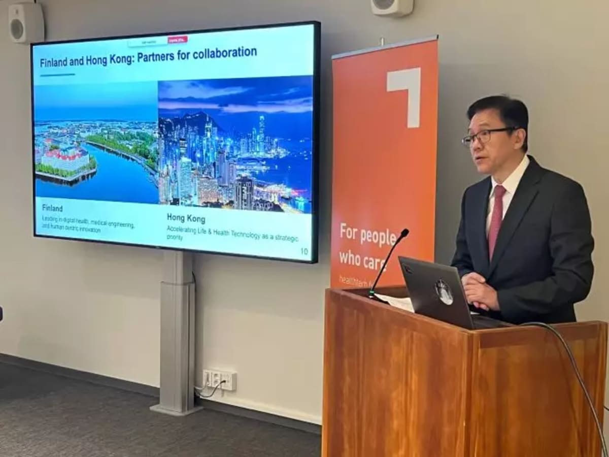 Healthcare professionals and technology leaders meeting to discuss medical innovation partnerships between Hong Kong and Finland