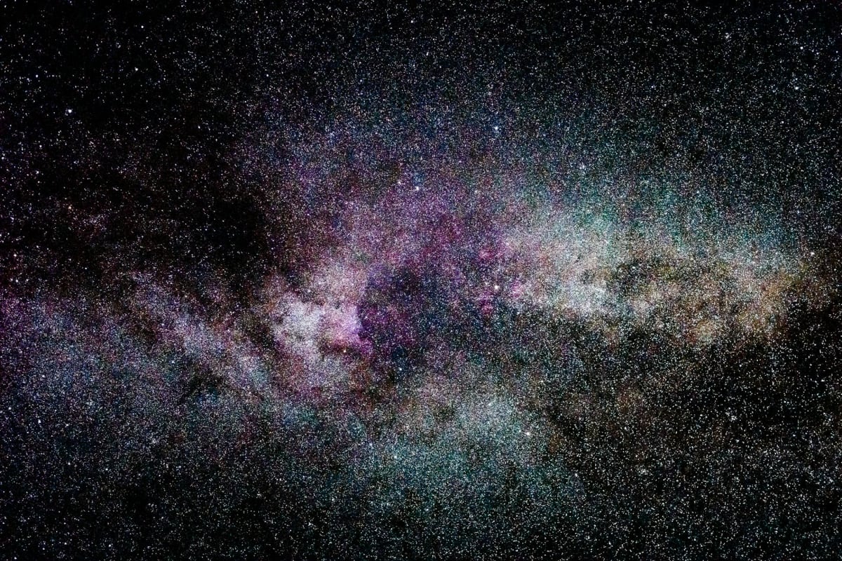 Artist rendering of ancient galaxies in deep space captured by James Webb Telescope's infrared instruments