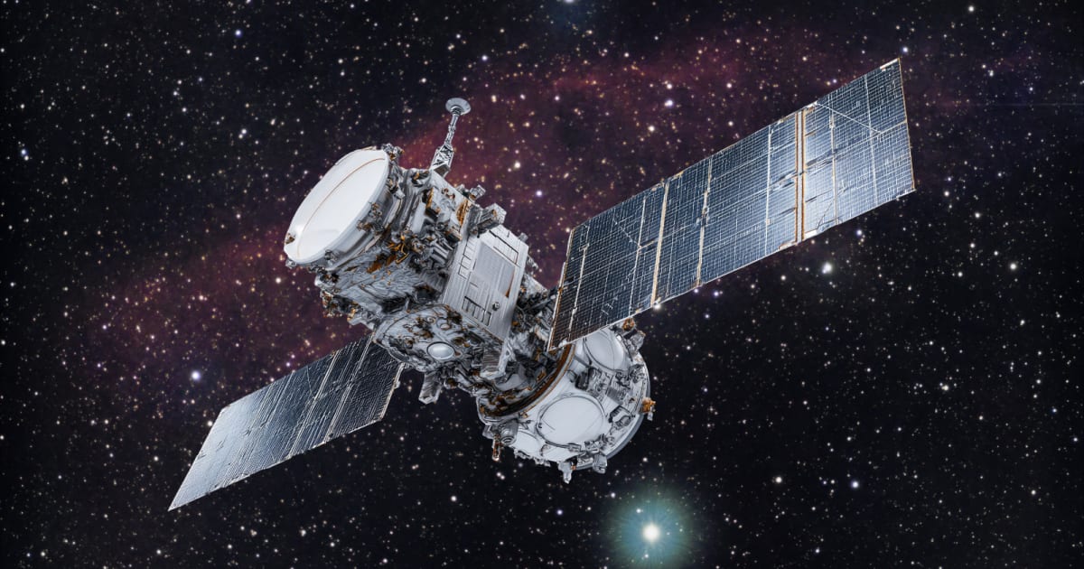European Space Agency's Rosetta spacecraft flying alongside rocky Comet 67P in deep space