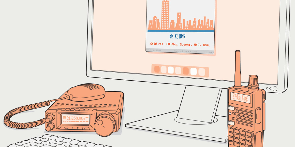 Colorful retro teletext screen display showing blocky 1980s-style text and graphics in multiple colors