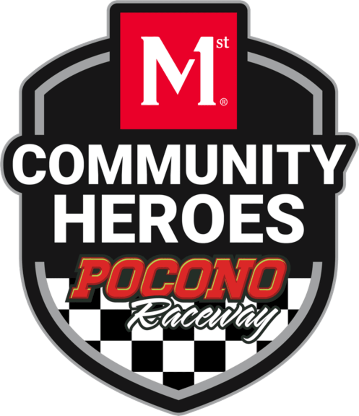 Pocono Raceway grandstands filled with NASCAR fans during a sunny race weekend