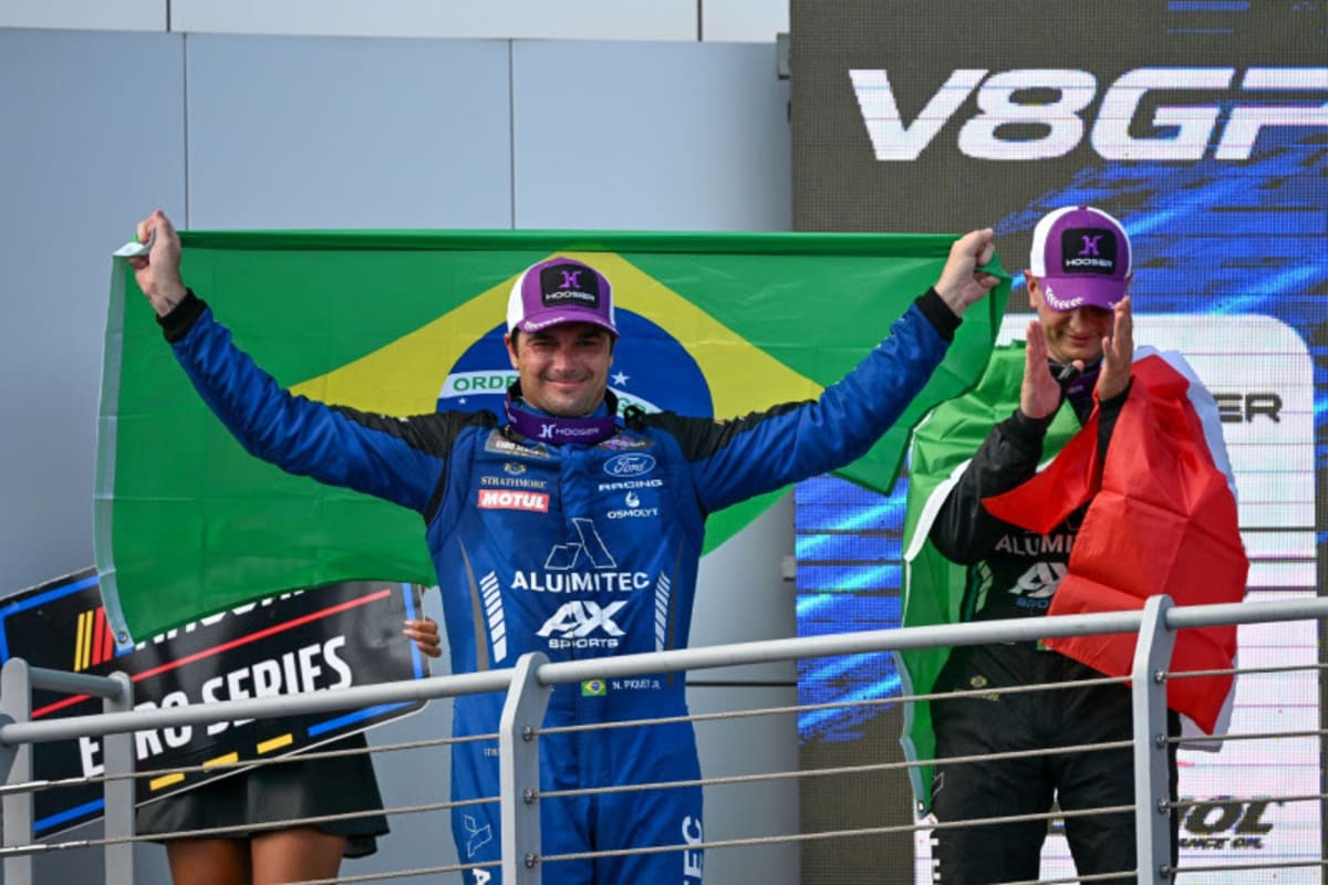Racing Legend Nelson Piquet Jr. Wins First NASCAR Euro Race