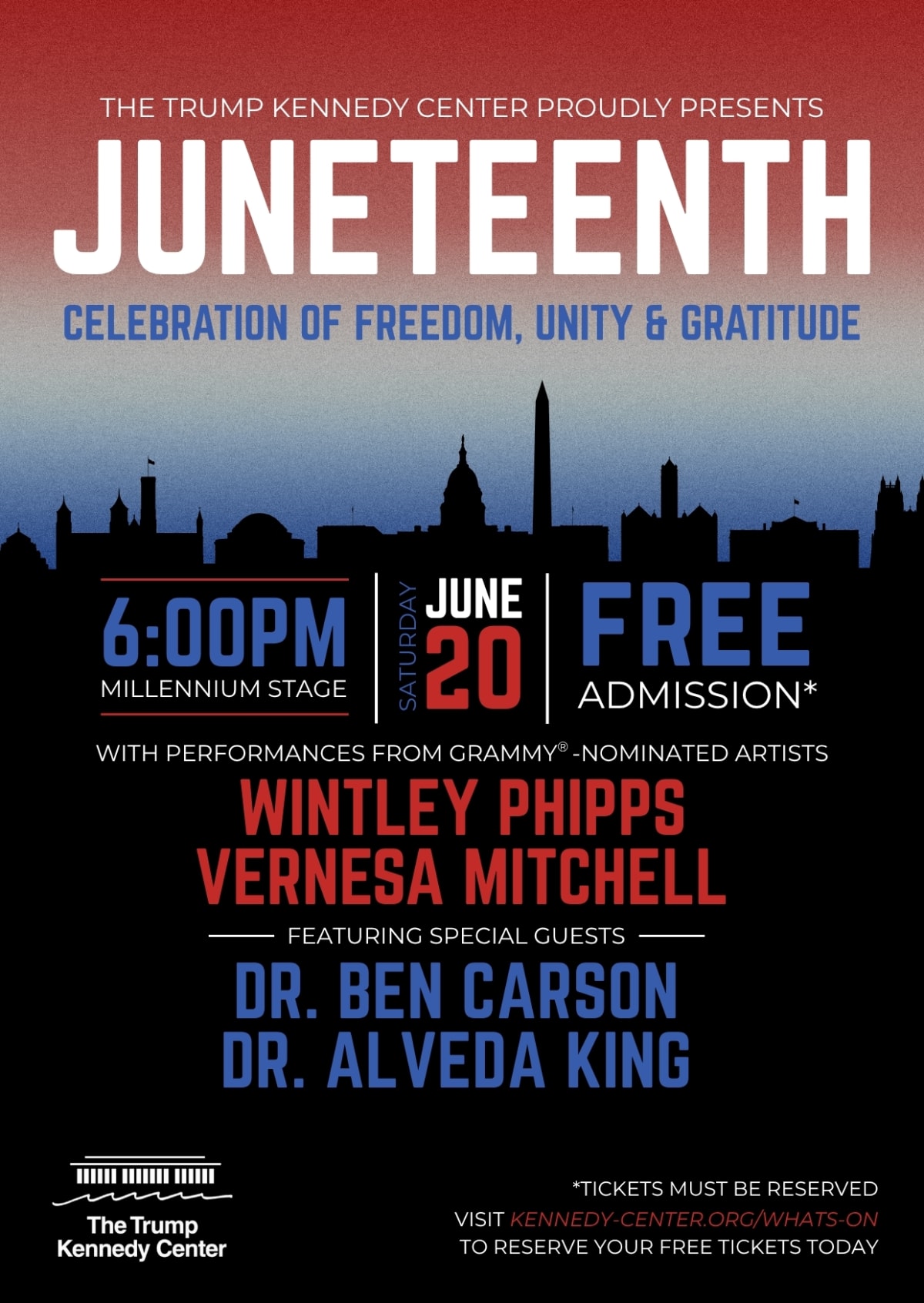 Dr. Alveda King Leads Juneteenth Unity Event at Kennedy Center