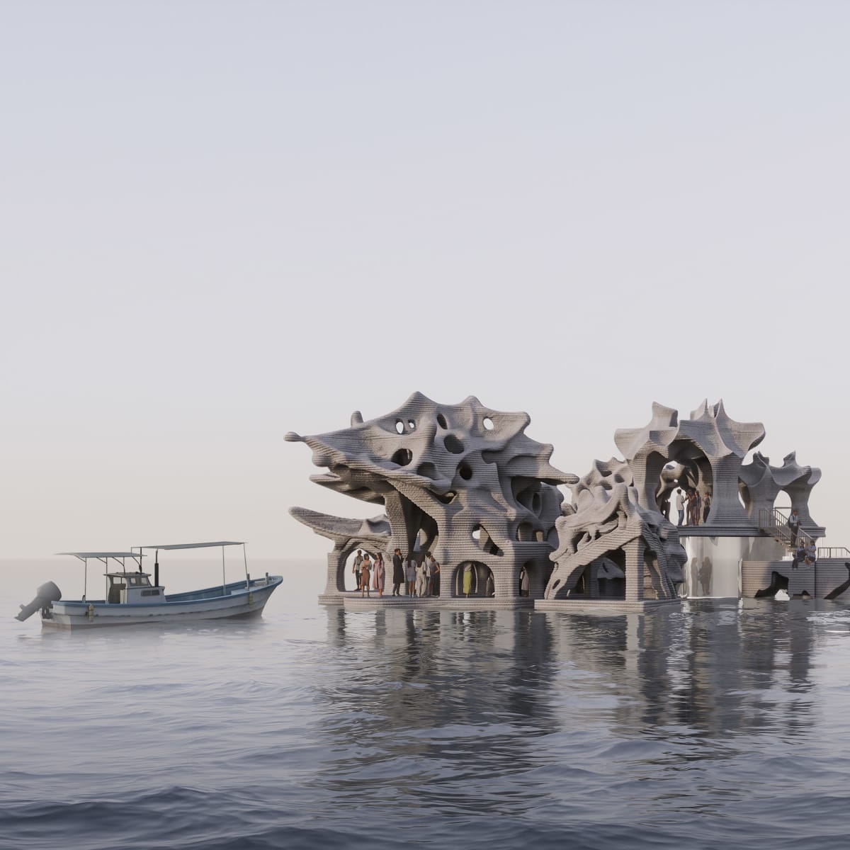 ** Architecture students reviewing sustainable urban design plans for shrinking Japanese towns and Asian communities