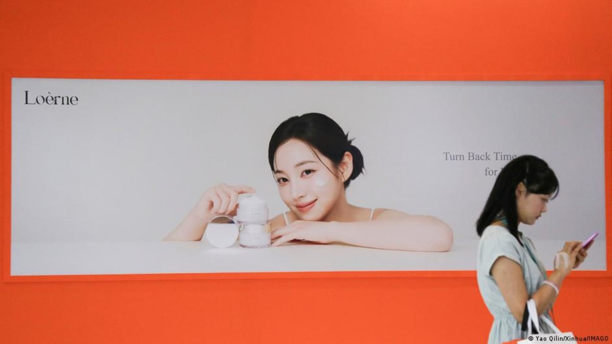 Korean beauty products displayed at Seoul store showcasing global skincare innovation success