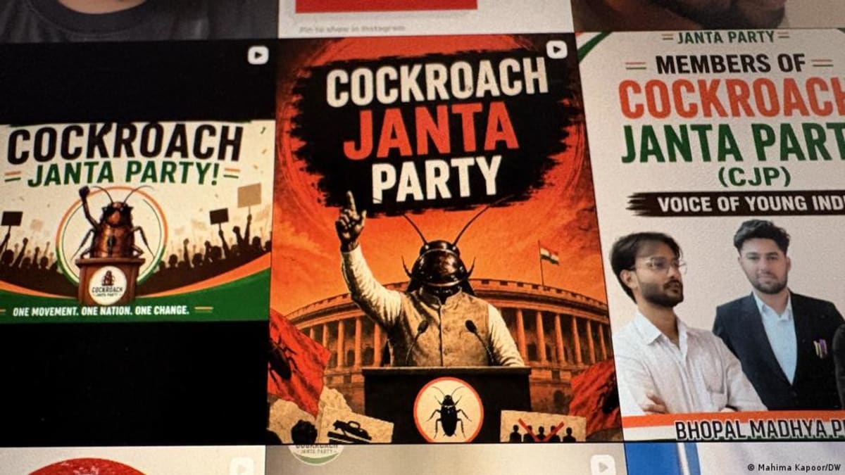 Young Indian social media activist Abhijeet Dipke founder of Cockroach Janta Party movement